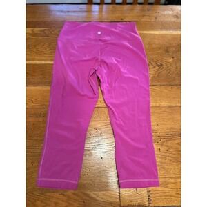 Lululemon Align High-Rise Crop 21 Bright Pink Leggings W6BGHS Womens Size 12